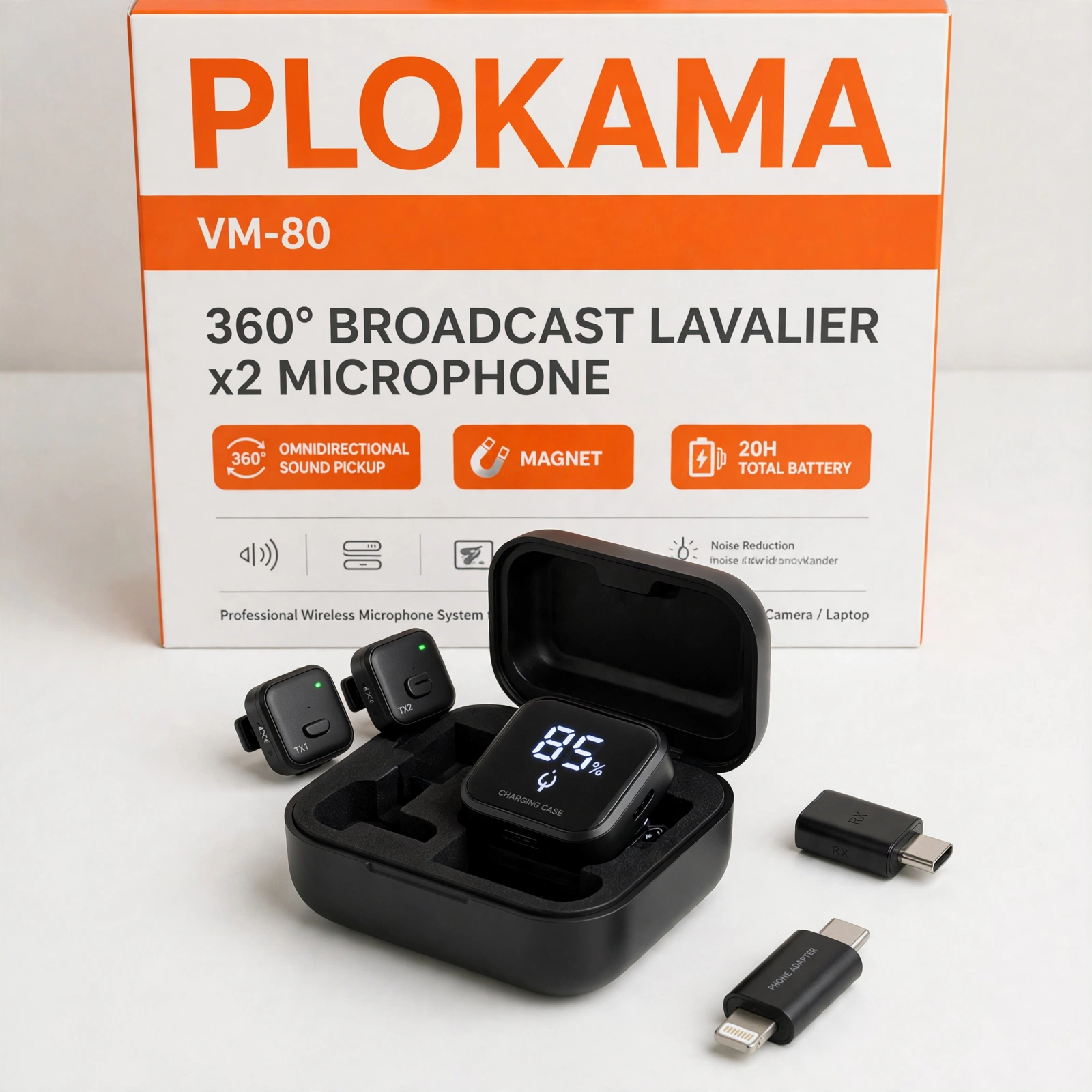 PLOKAMA VM-80 Wireless Lavalier Microphone