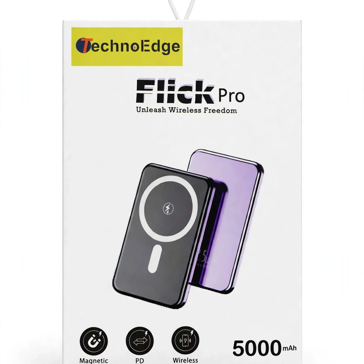 Thumbnail 2 of TechnoEdge Flick Pro 5000mAh Magnetic Wireless Power Bank