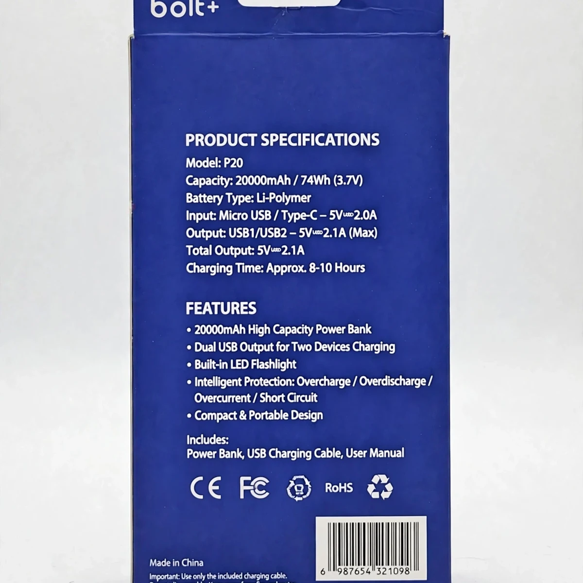 Thumbnail 5 of bolt+ P20 20000mAh Power Bank with LED Flashlight