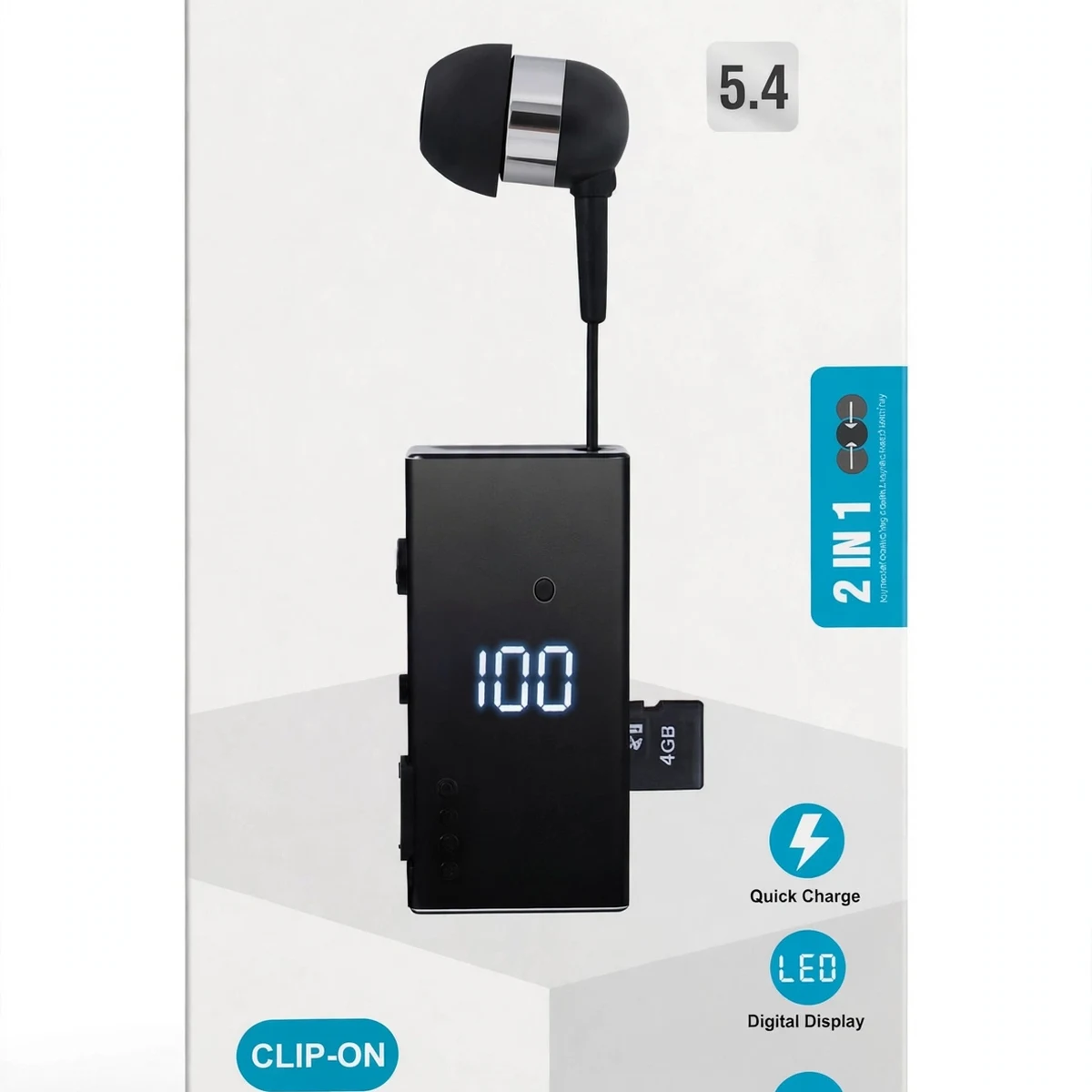 Thumbnail 3 of Wireless K100 Clip-On Retractable Bluetooth Headset