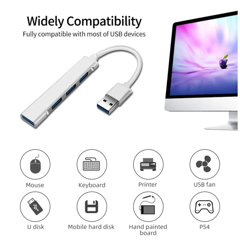 Thumbnail 2 of 4-port USB 3.0 Hub