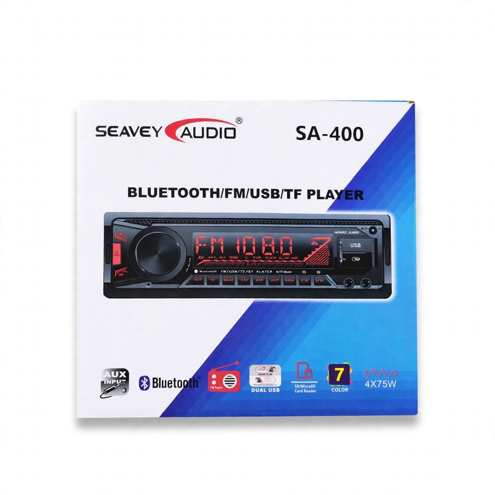 Seavey Audio SA-400 Bluetooth FM USB TF Car Stereo Player