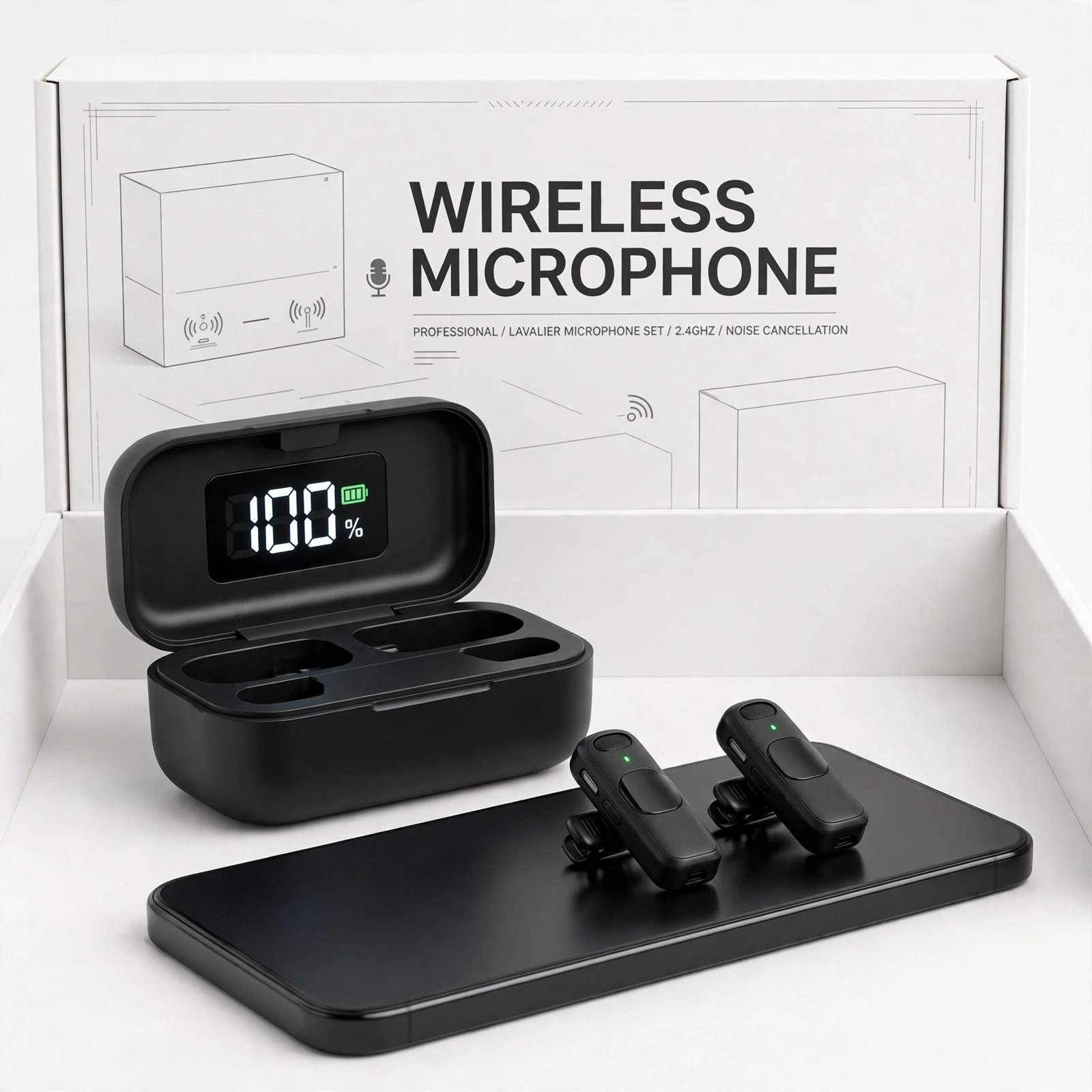 Thumbnail 2 of Wireless Lavalier Microphone with Charging Case